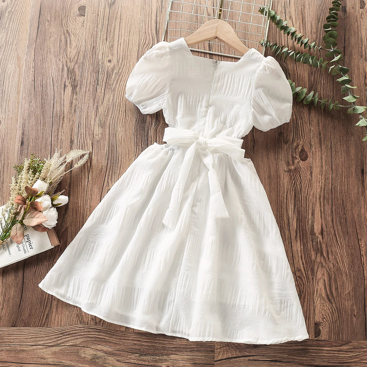 Elegant Long White Princess Dress