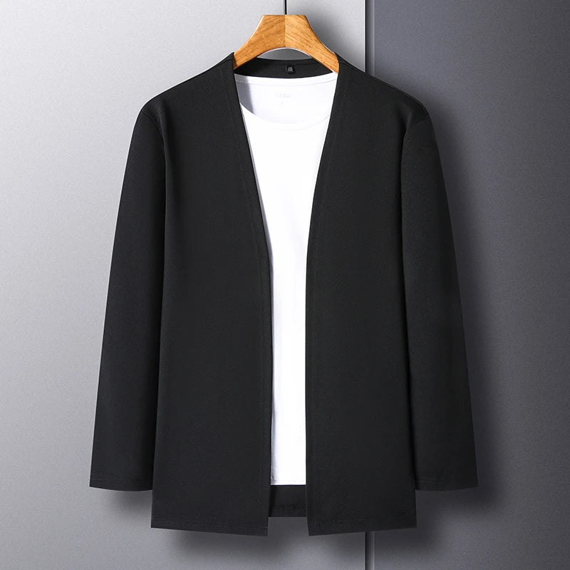 Men's Long Sleeved Cardigan Jacket