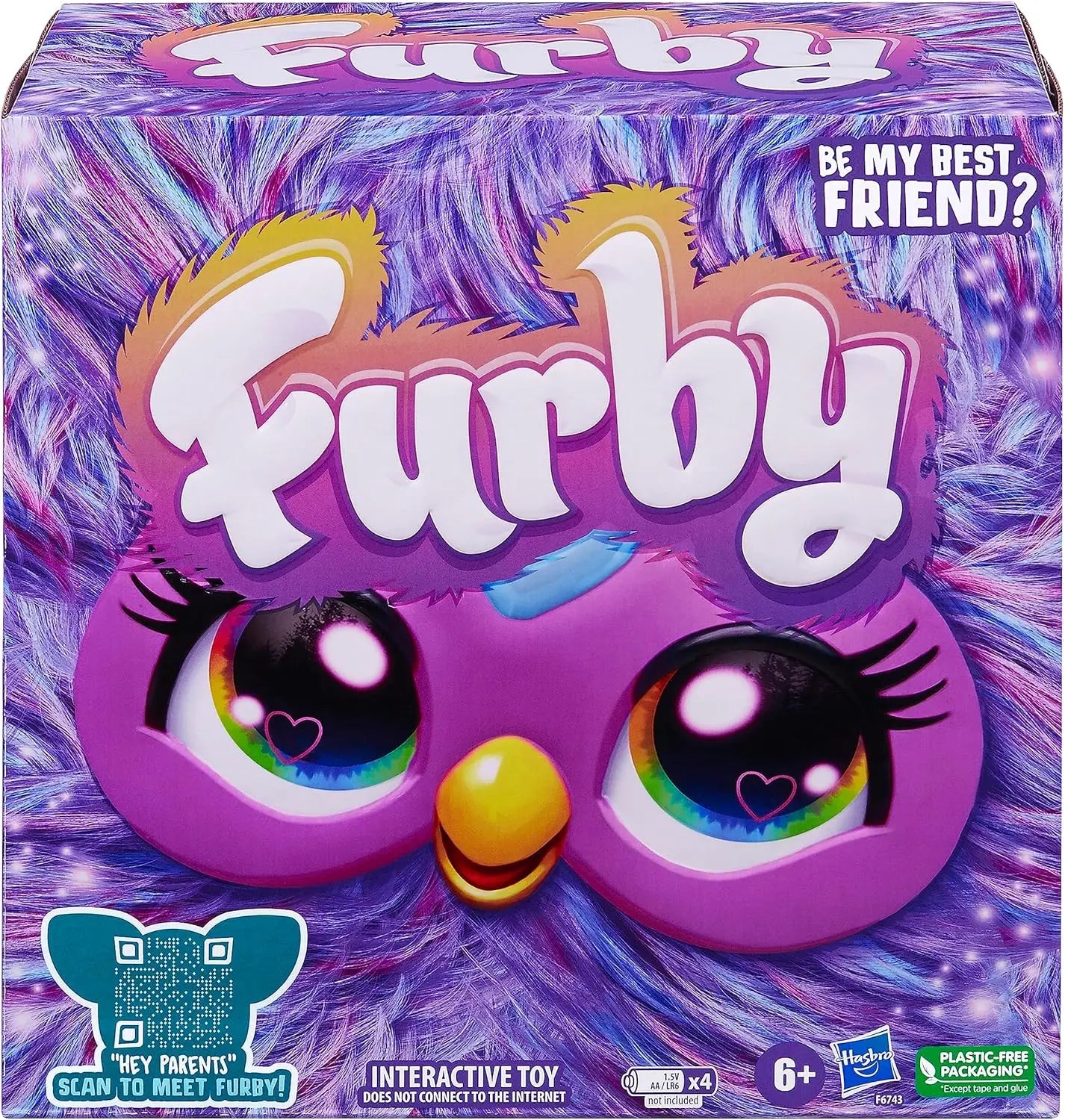 Original Furby Purple Coral Interactive Galaxy Edition Plush Toy