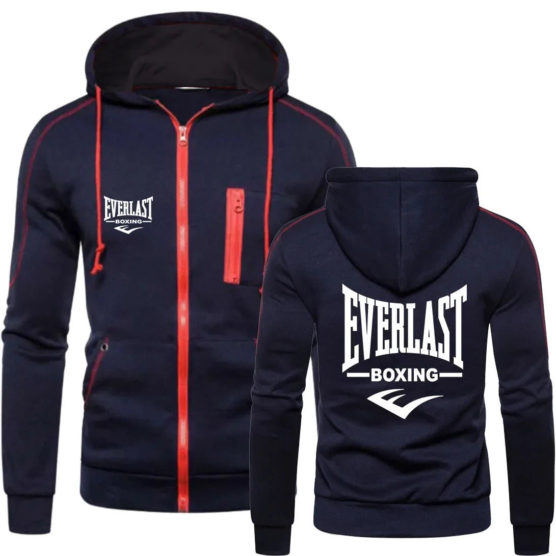 2024 EVERLAST Men’s Zipper Hoodie & Blazer Casual Warm Winter Sportswear Set