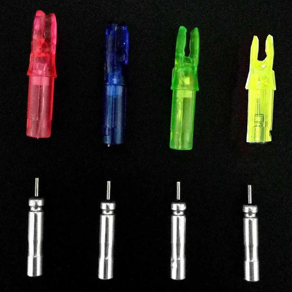 6pcs LED Glowing Arrow Nocks – Luminous Lighted Nocks for 6.2mm Compound Bow Arrow Shafts