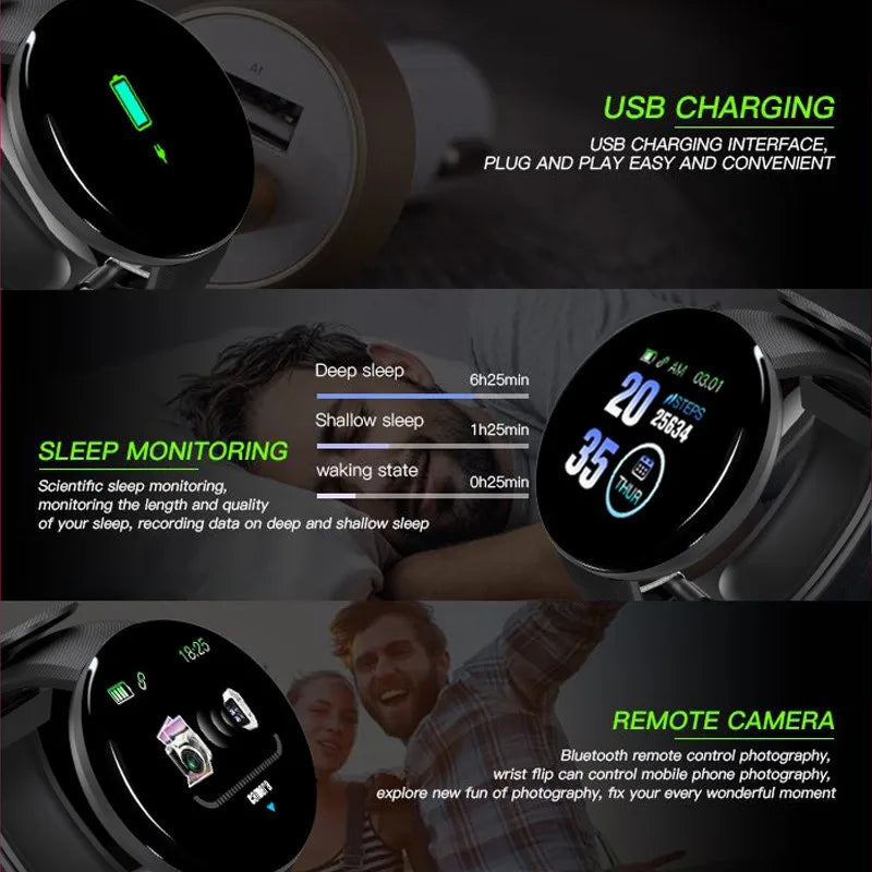 D18 Smart Watch for Men and Women