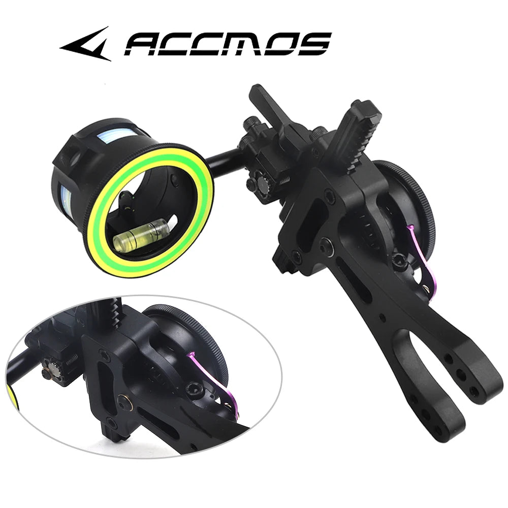 Compound Bow Sight Eddie 1-Pin – Fast Aiming, Fine-Tune Long Bar Sight for Compound Bow Hunting & Arrow Shooting