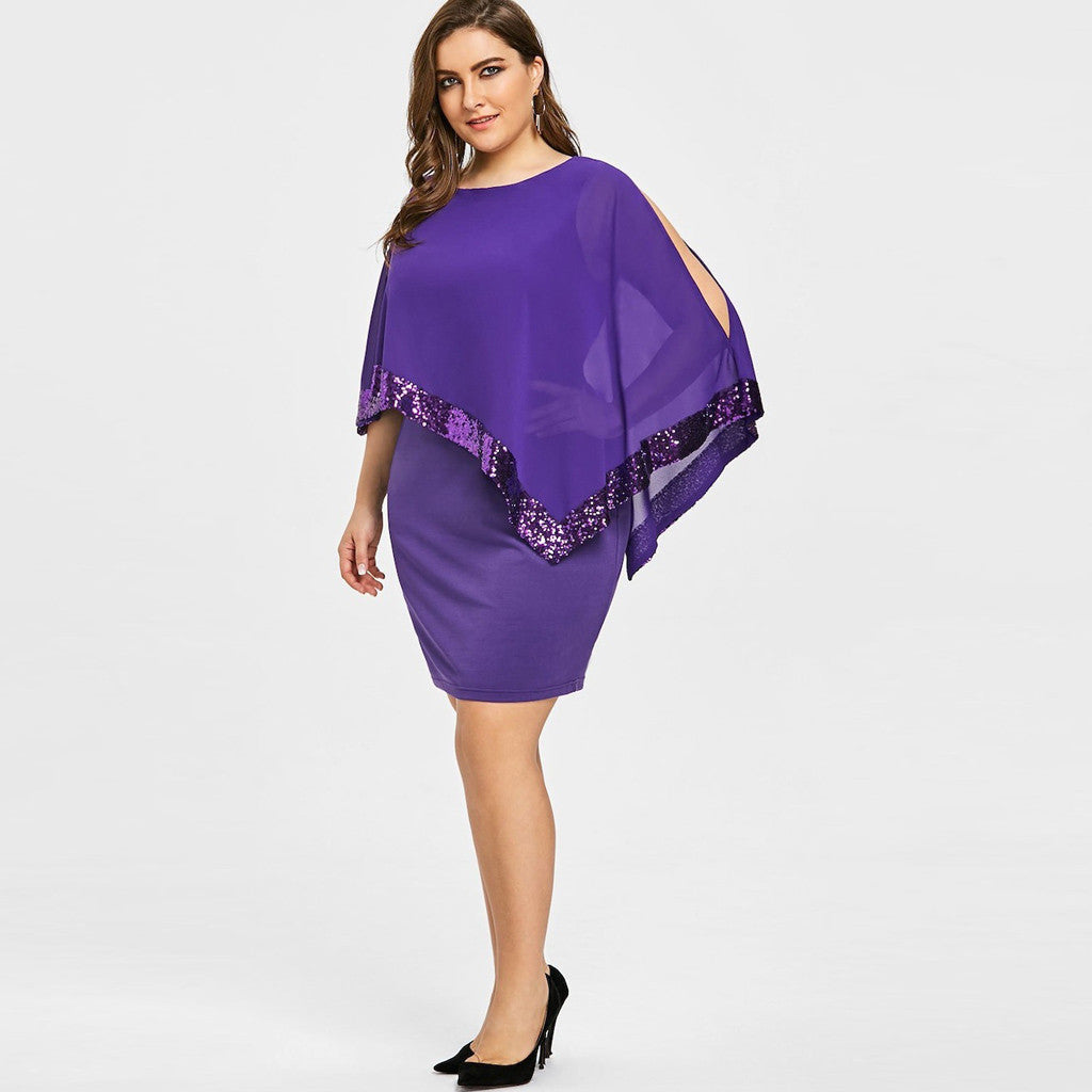 Elegant Sequined Plus Size Dresses