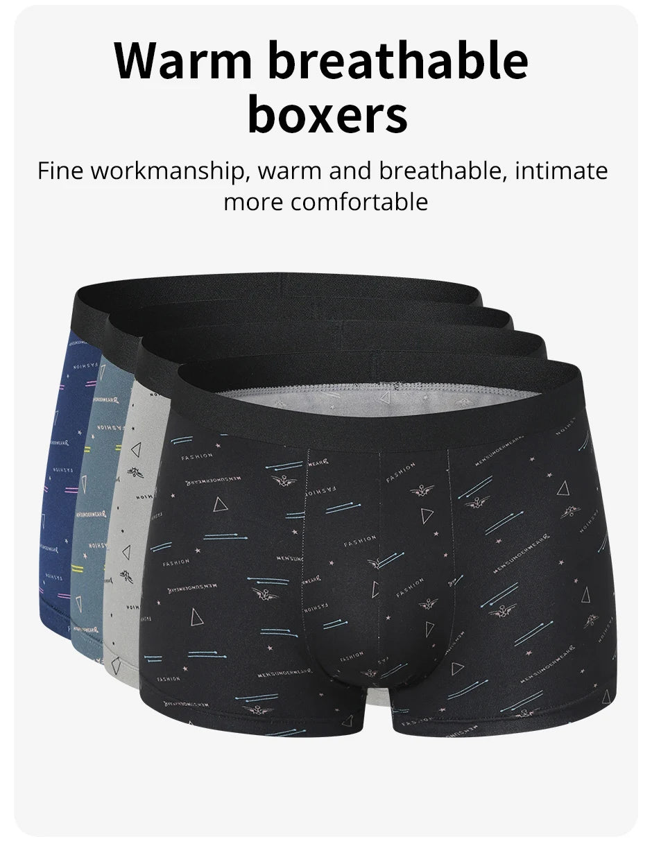 4-Pack Men’s Fashion Printed Boxer Underwear