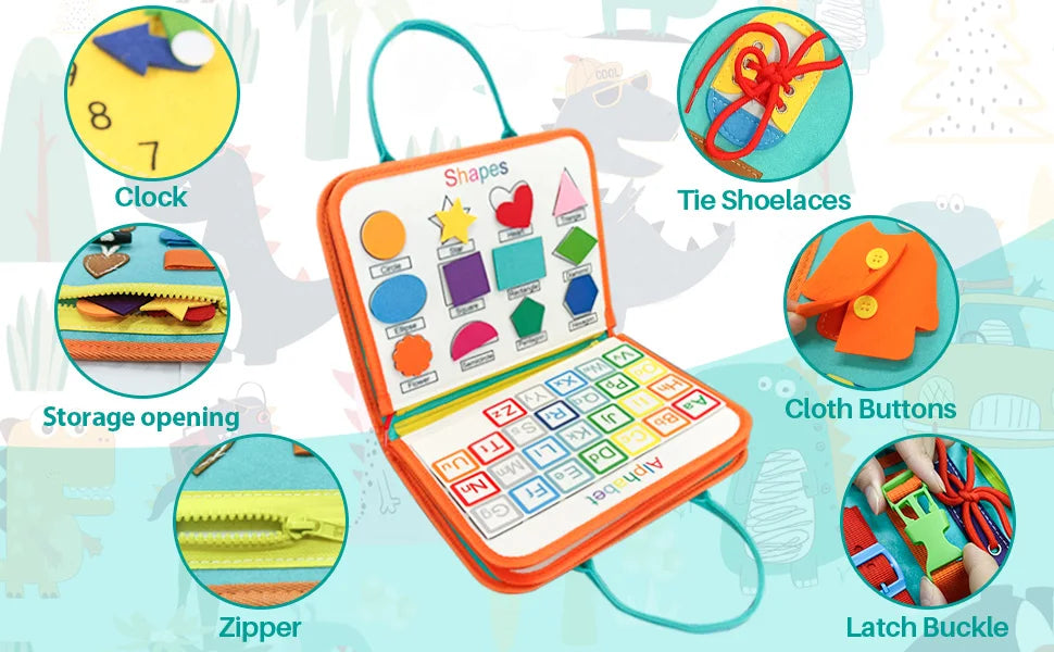 Parish Toys Busy Board – Early Educational Toy for Toddlers