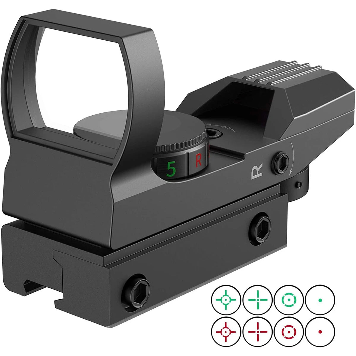 20mm Rail Holographic Red/Green Dot Sight – 4 Reticle Tactical Reflex Scope