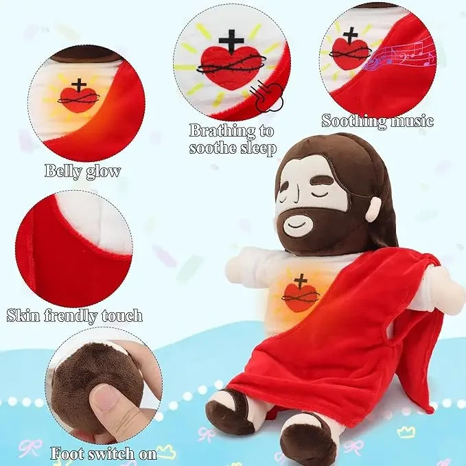 40CM Breathing Jesus Soothe Plush Toy