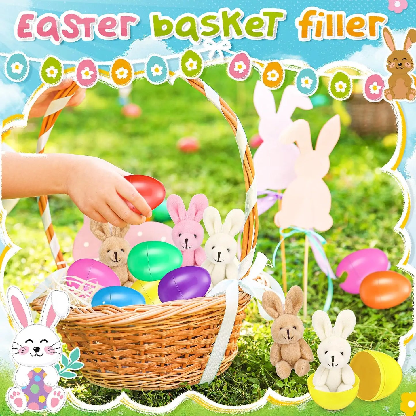 12-27 Filled Easter Eggs with Plush Bunny