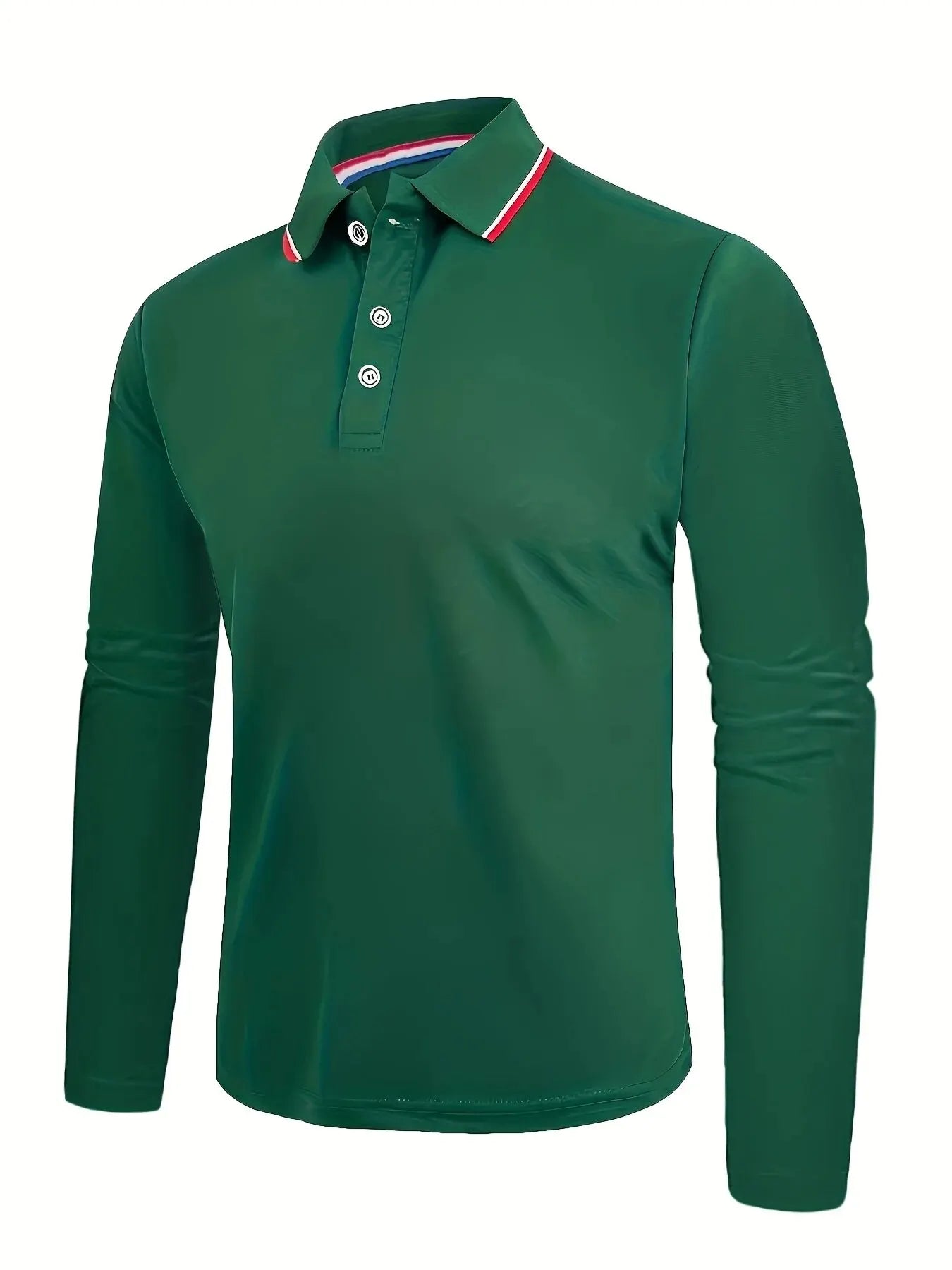 Men's Casual Long Sleeve Polo Shirt