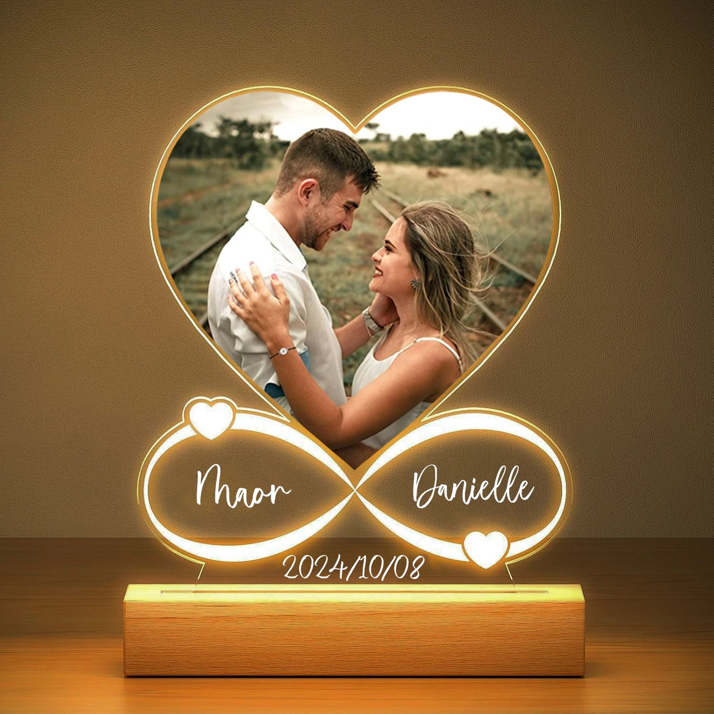 Personalized Anniversary Women Men Couples Gifts Custom Photo Love Frame Acrylic Plaque Valentine's Day