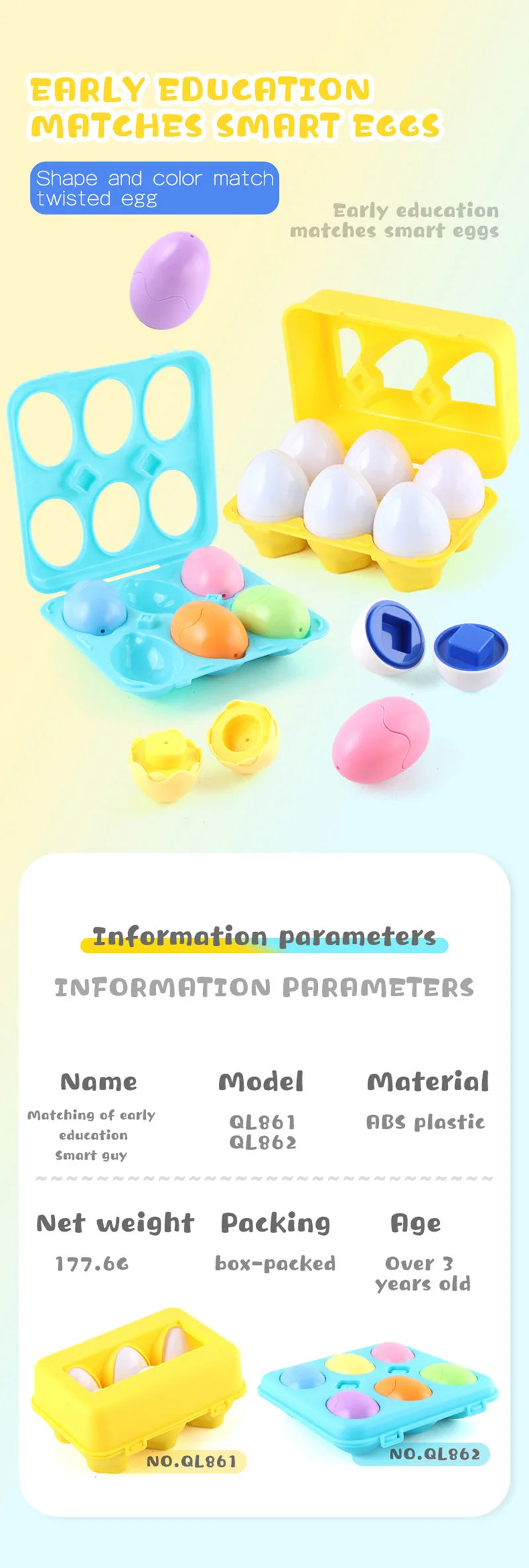 Eggs Screws 3D Puzzle Montessori Learning Toy