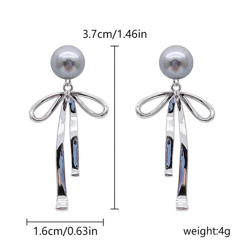 Elegant Red Zircon Butterfly Drop Earrings for Women