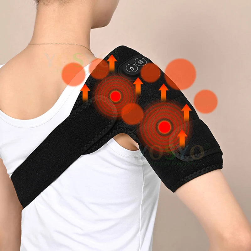 electric heated shoulder and knee brace: