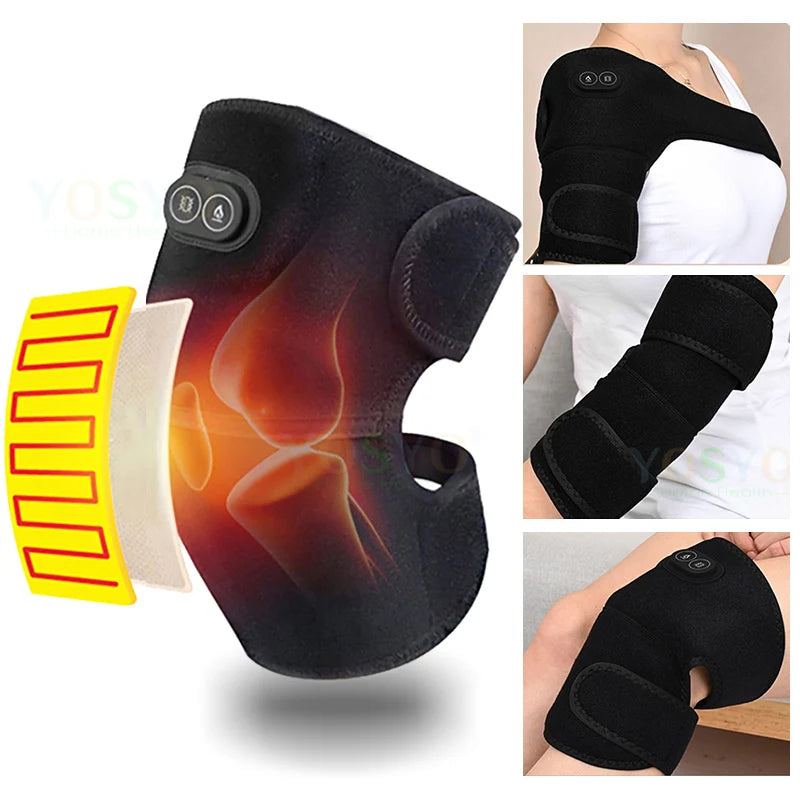 electric heated shoulder and knee brace: