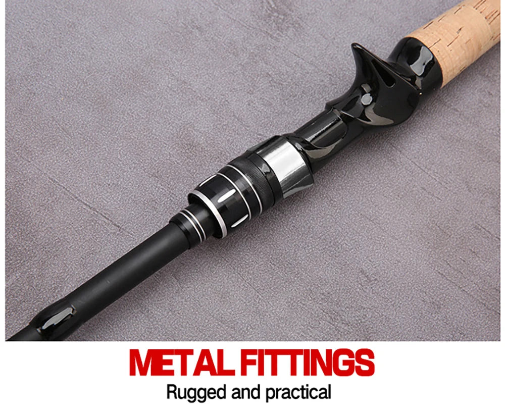 Baitcasting Lure Fishing Rod – Lightweight Telescopic Design with Wooden Handle