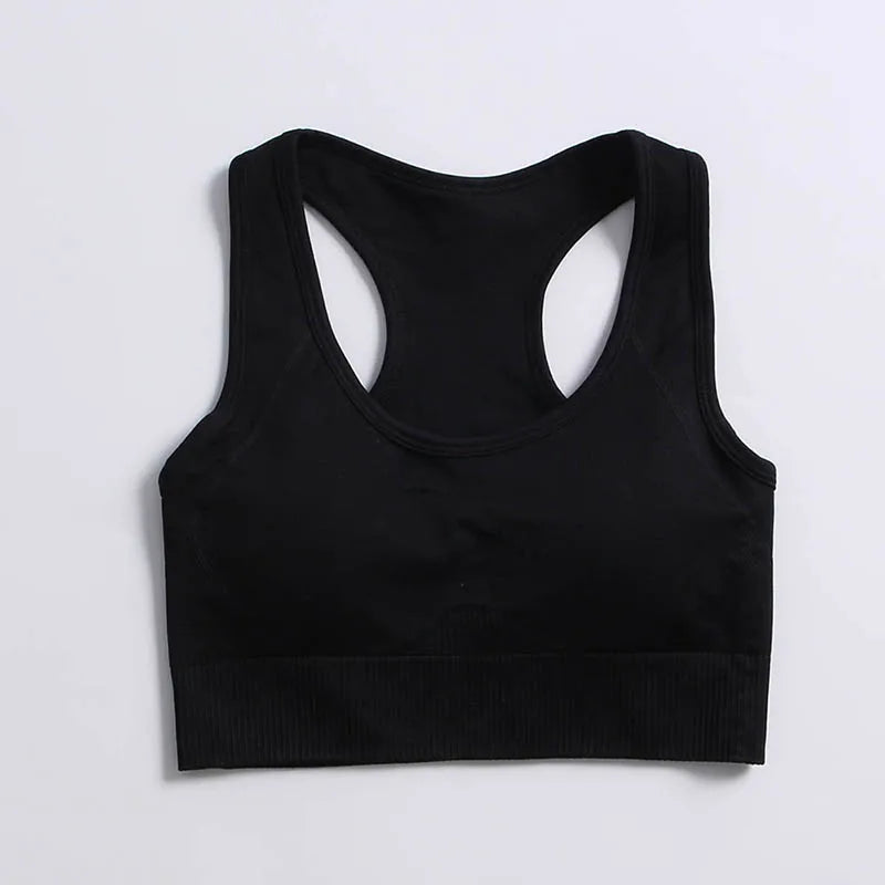 Solid Color Racerback Sports Bra