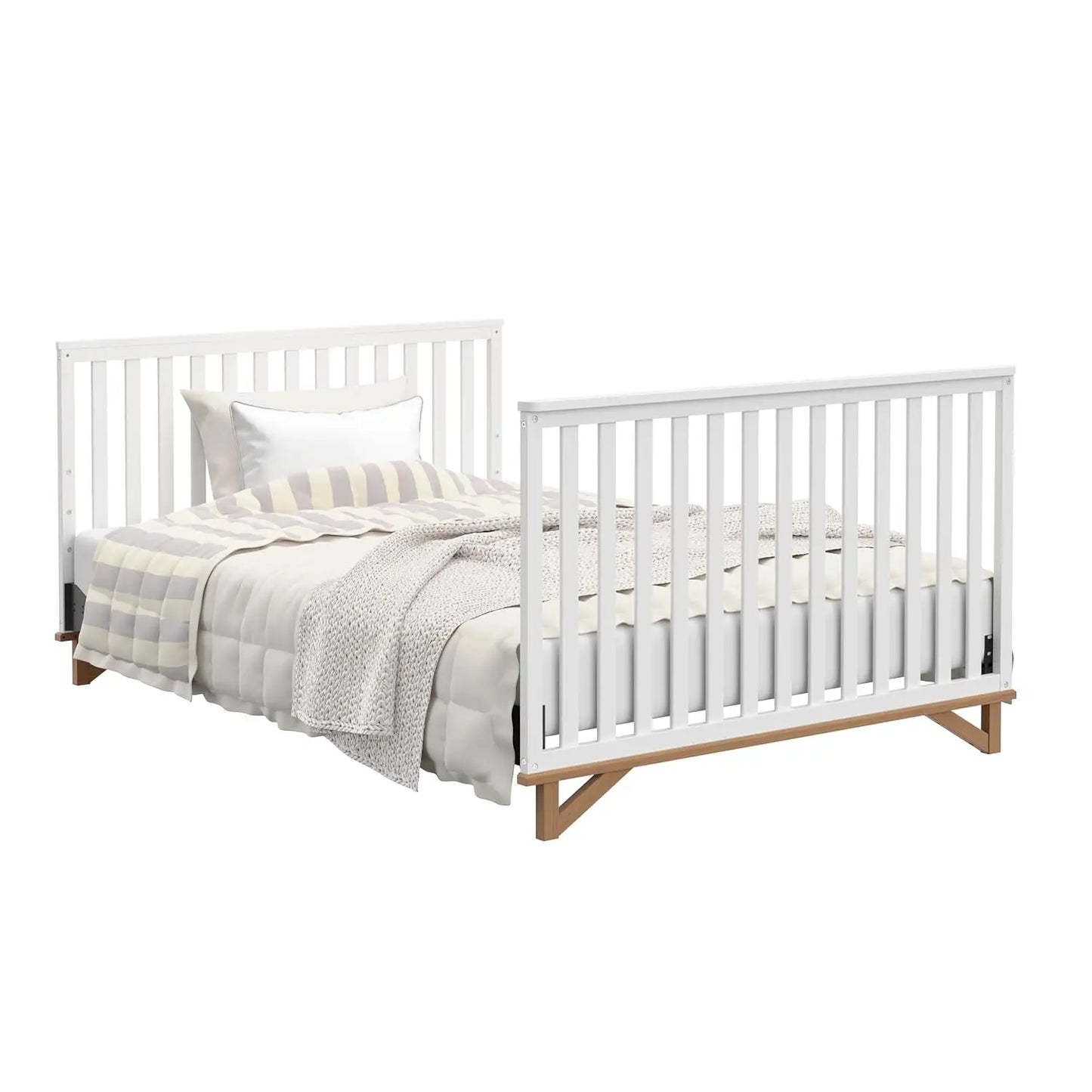 5-in-1 Convertible Crib (Black with Vintage Driftwood)