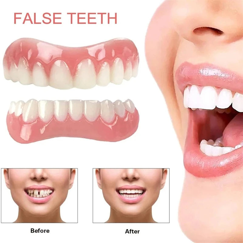 Dentures Face Makeup Teeth Stickers – Realistic Orthodontic Simulation