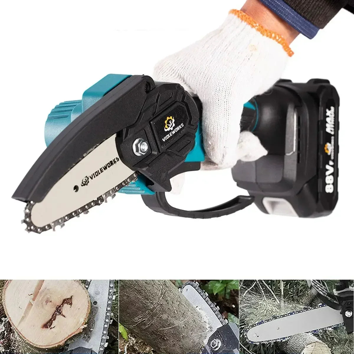 1200W 4-Inch Mini Electric Chainsaw