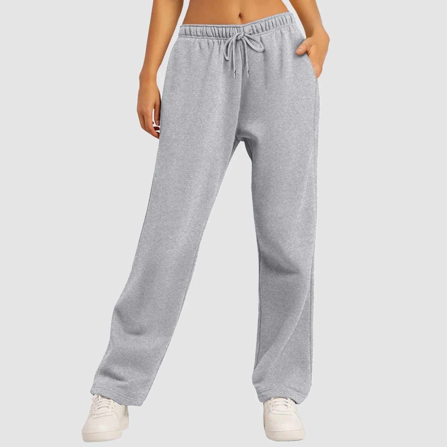 Drawstring Wide-Leg Sweatpants