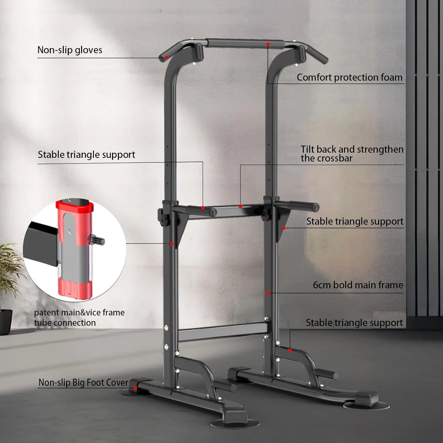 Power Tower Pull-Up and Dip Bar
