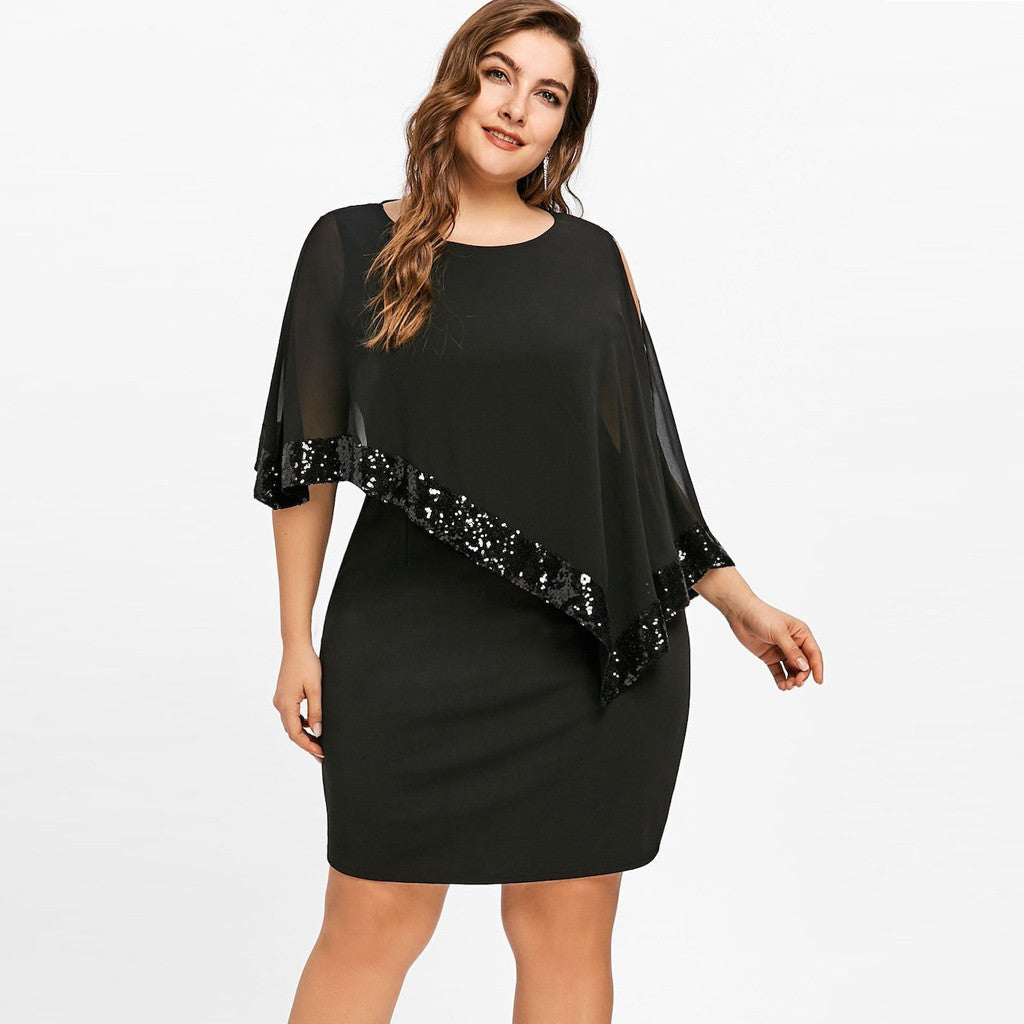 Elegant Sequined Plus Size Dresses