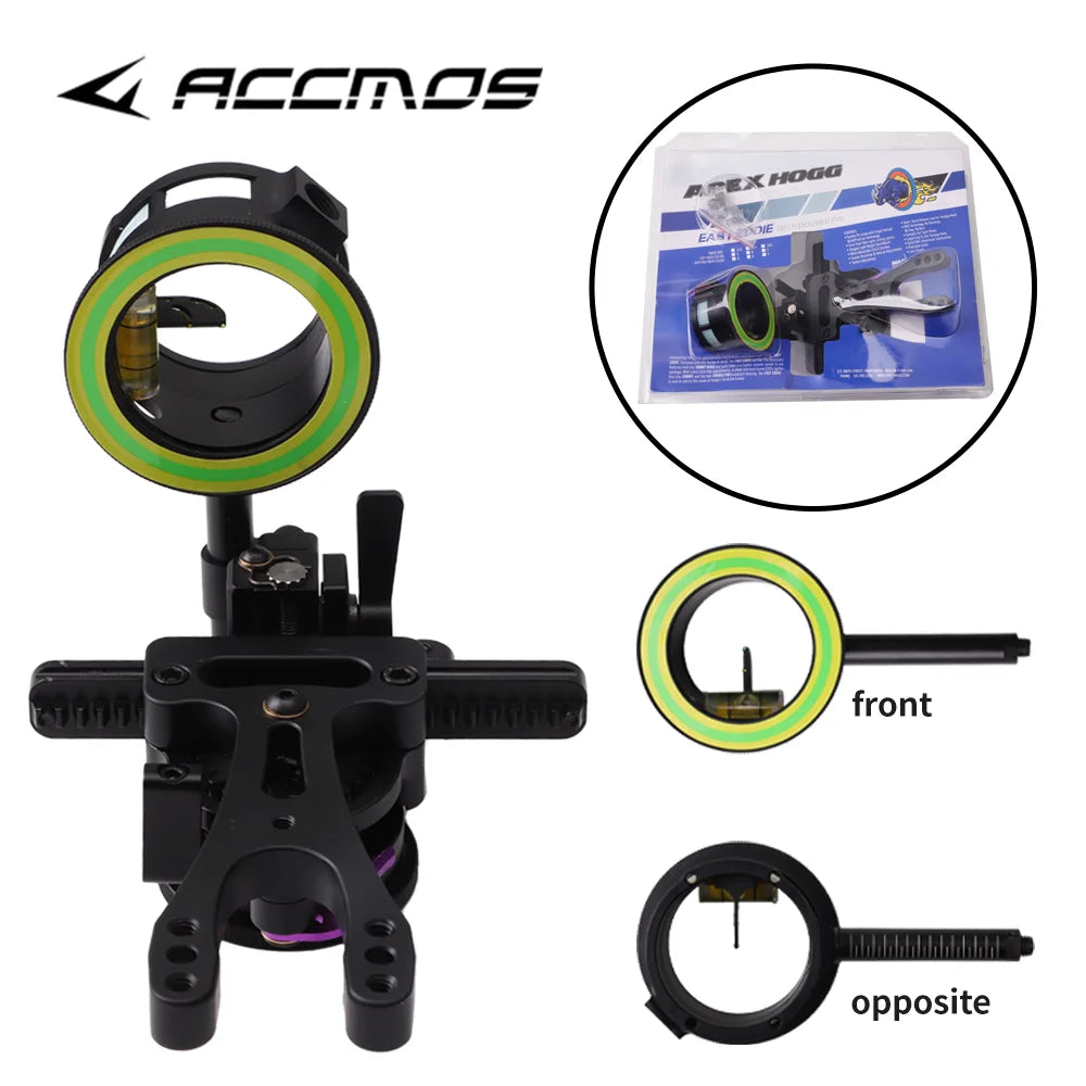 Compound Bow Sight Eddie 1-Pin – Fast Aiming, Fine-Tune Long Bar Sight for Compound Bow Hunting & Arrow Shooting