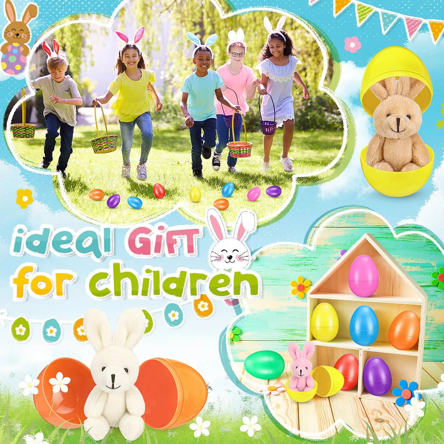 12-27 Filled Easter Eggs with Plush Bunny
