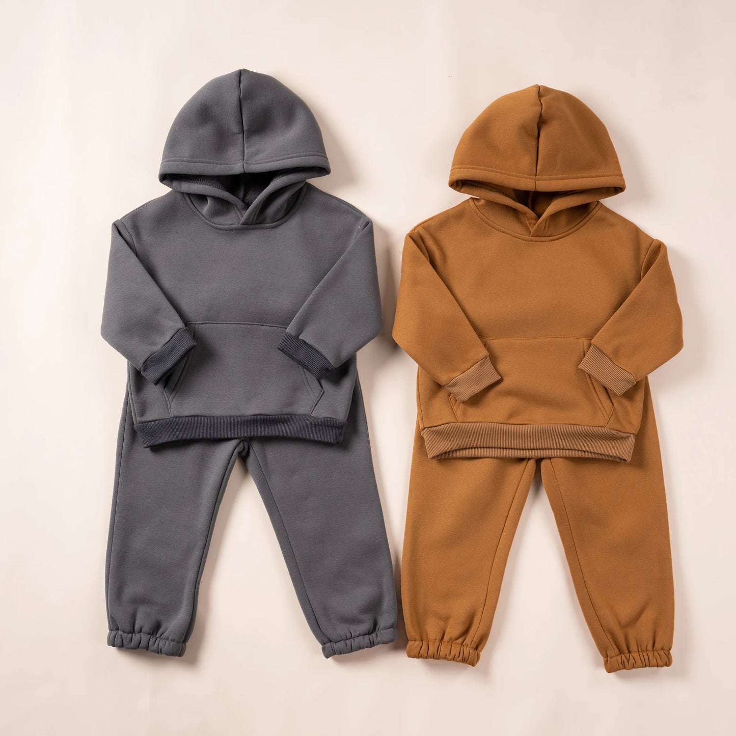 Winter Children Hooded Tracksuits Suits