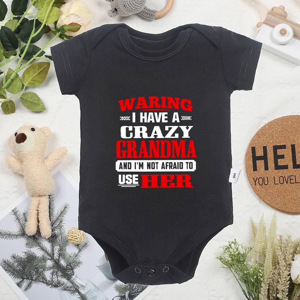 Funny Letter Print Baby Onesie