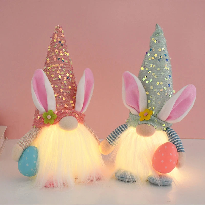 Easter LED Glowing Faceless Gnome Doll