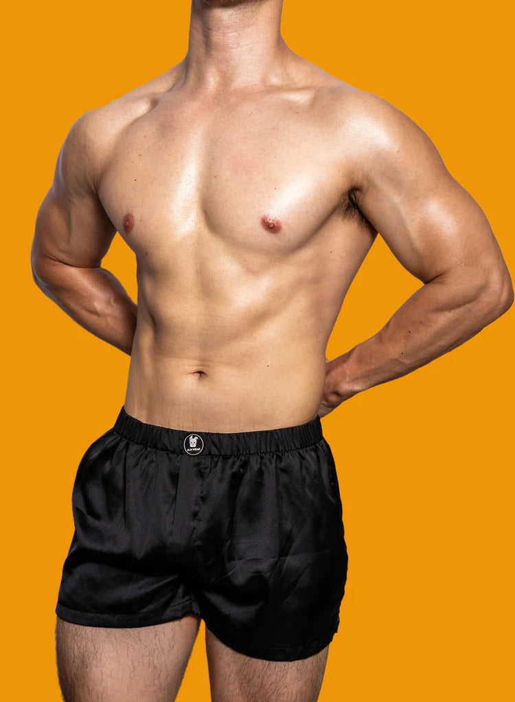 Men's Low-Rise Silk Smooth Boxer Briefs