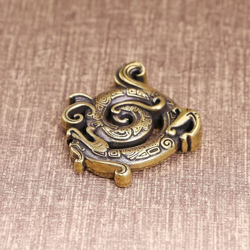 Copper Chinese Dragon Incense Holder