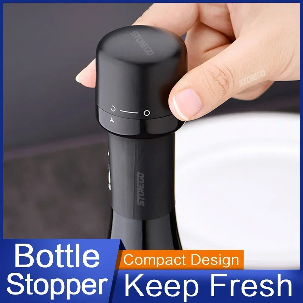 JJYY Vacuum Red Wine Champagne Bottle Stopper Set