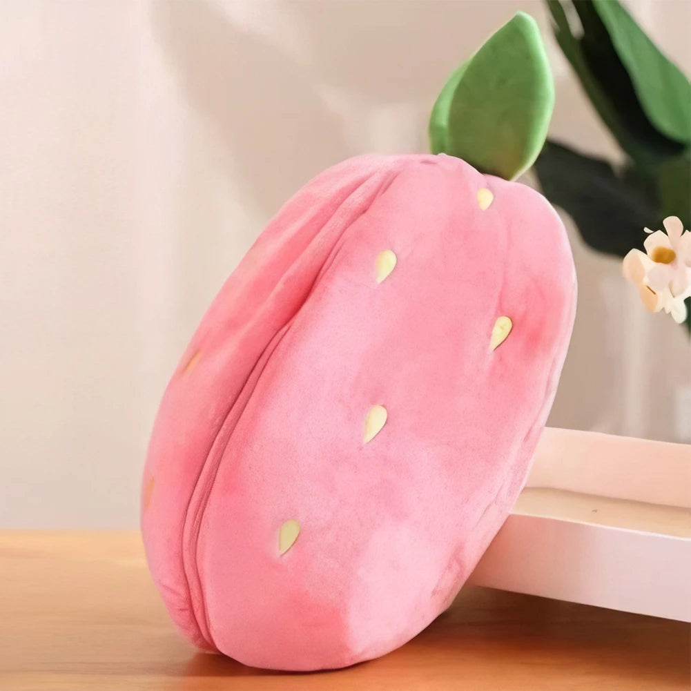Reversible Bunny Carrot Strawberry Toy with Zipper