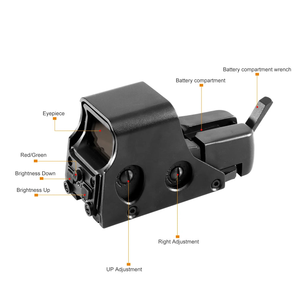 551, 552, 553, 558 Red Green Dot Holographic Sight Scope – Hunting & Airsoft Riflescope with 20mm Mount