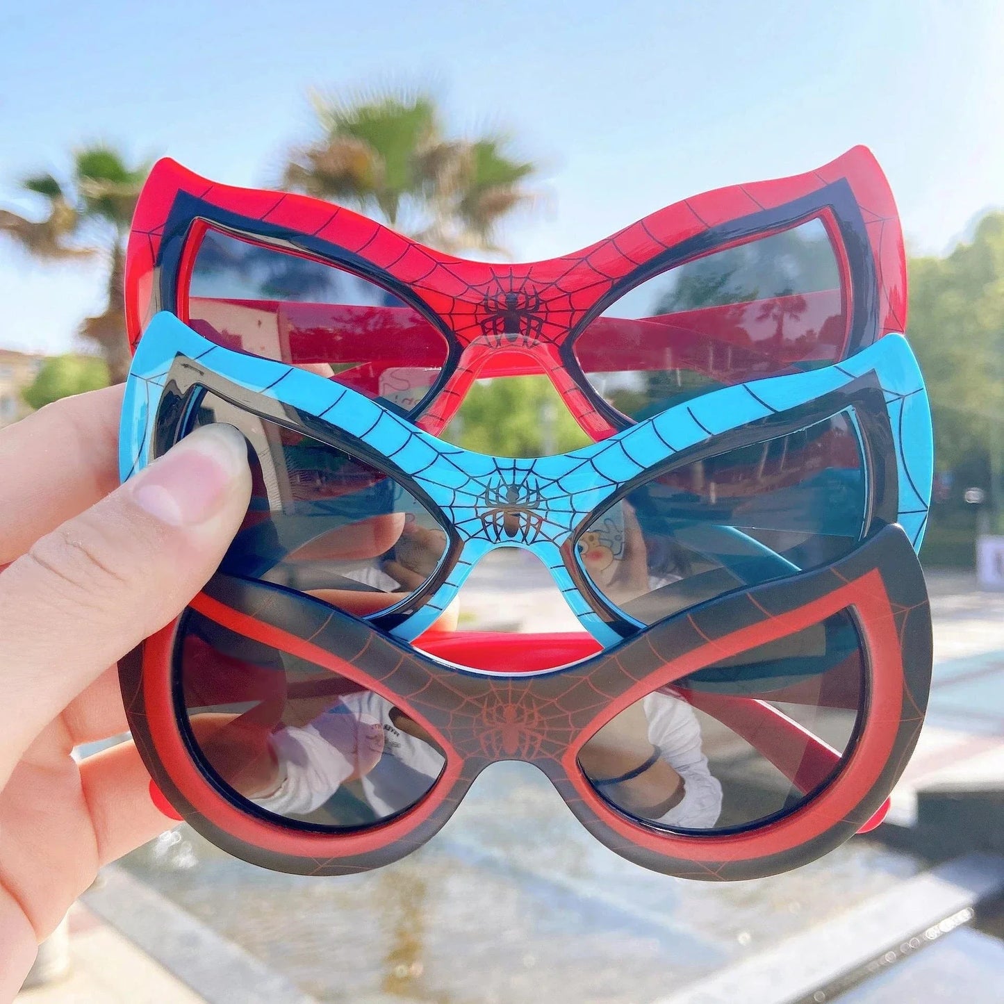 2024 Disney Spiderman Sunglasses Plastic Action Toys Figure Anime Spider Cartoon Fashion Sunglasses:
