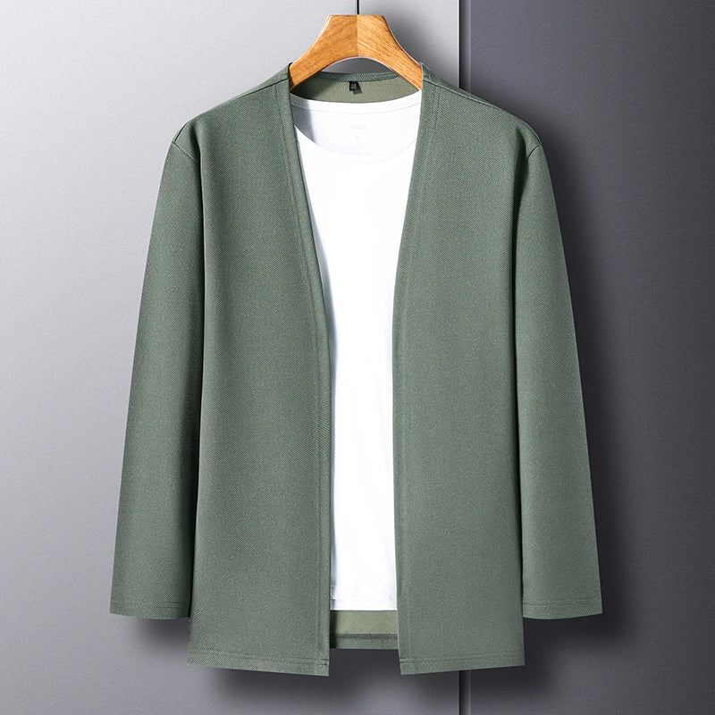 Men's Long Sleeved Cardigan Jacket