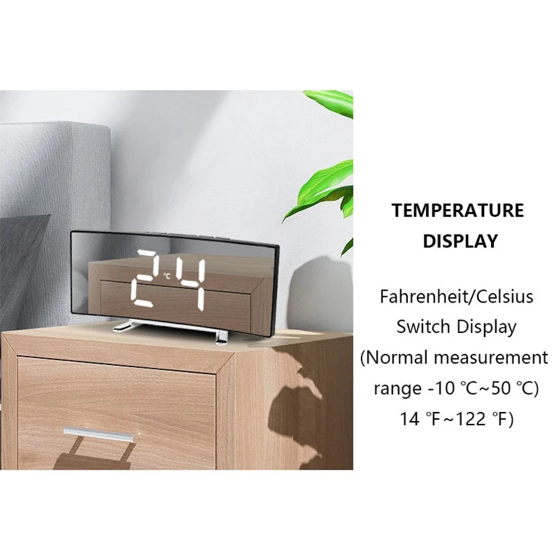 Creative Curved Electronic Clock