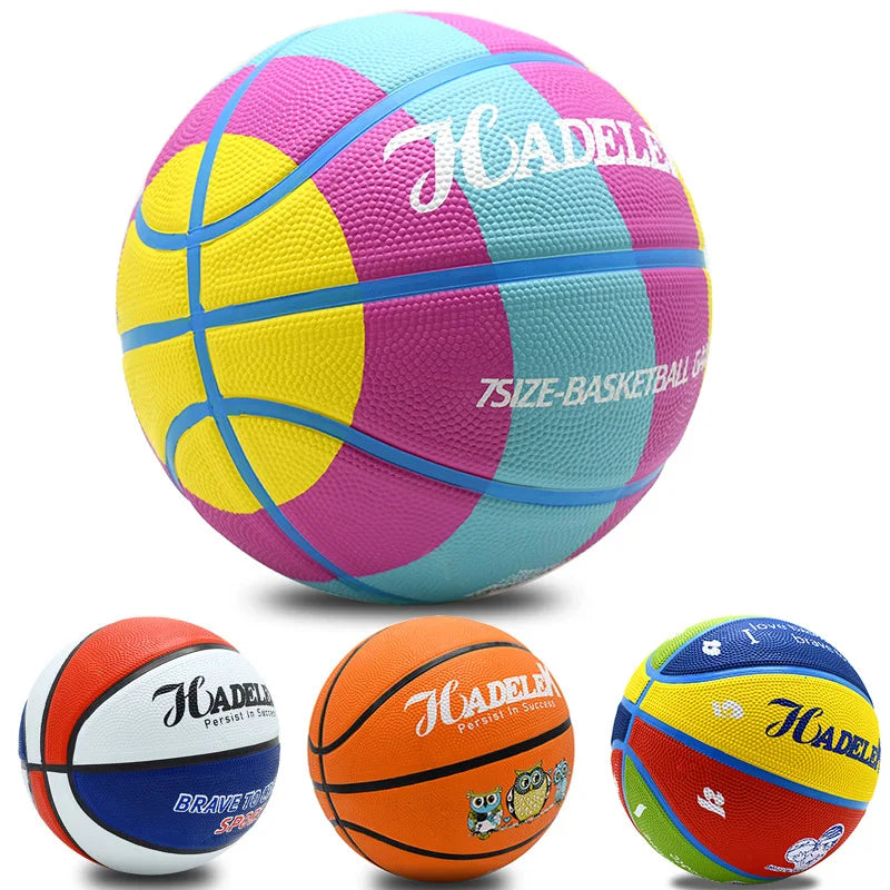 Size 7 Rubber Basketball – Wear-Resistant & High Elasticity