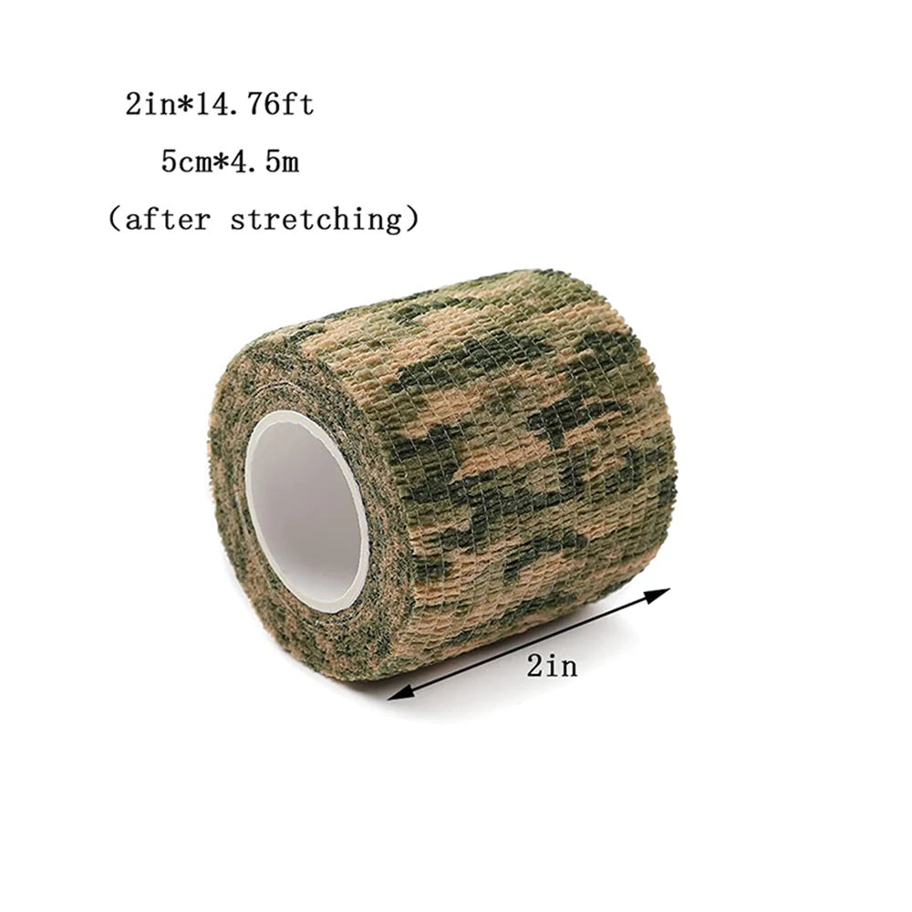 Camouflage Tape Wrap Military Army Hunting Self-Adhesive Protective Bandage