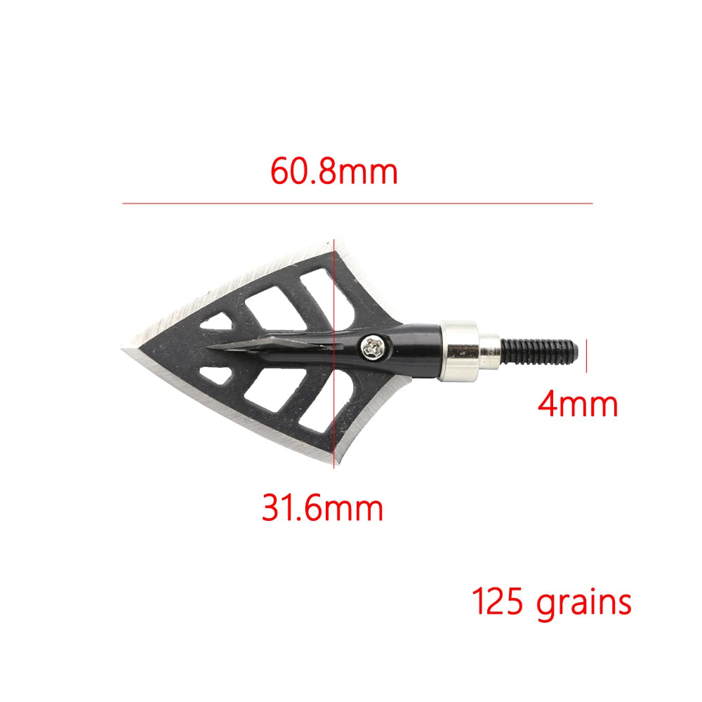 3pcs Arrow Broadheads – 100gn-160gn Tips for Compound, Recurve Bow & Crossbow Hunting