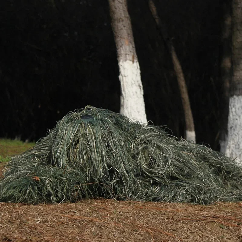 Camouflage 3D Withered Grass Ghillie Suit – 5-Piece Hunting Suit Set