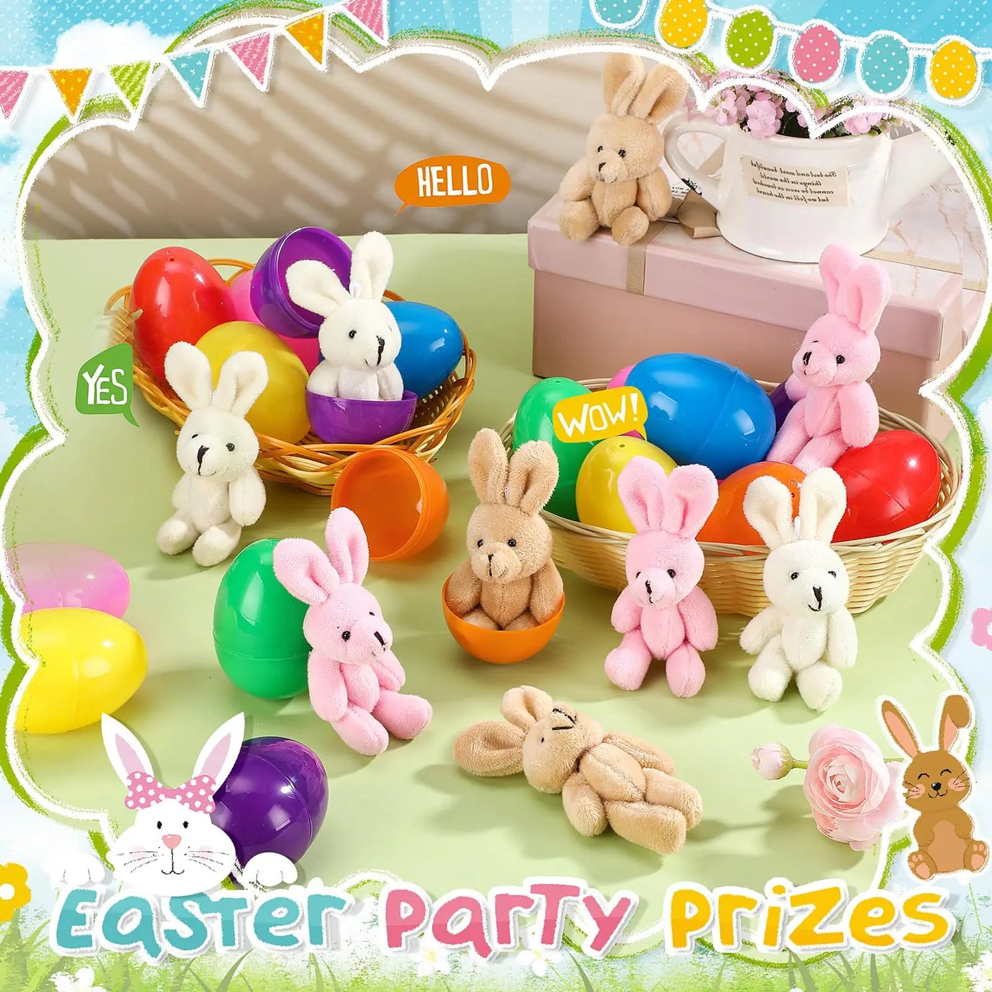 12-27 Filled Easter Eggs with Plush Bunny