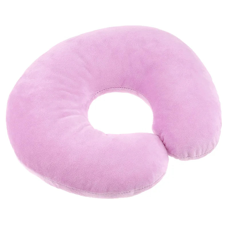 Cartoon Plush U-Shaped Pillow for Travel and Napping
