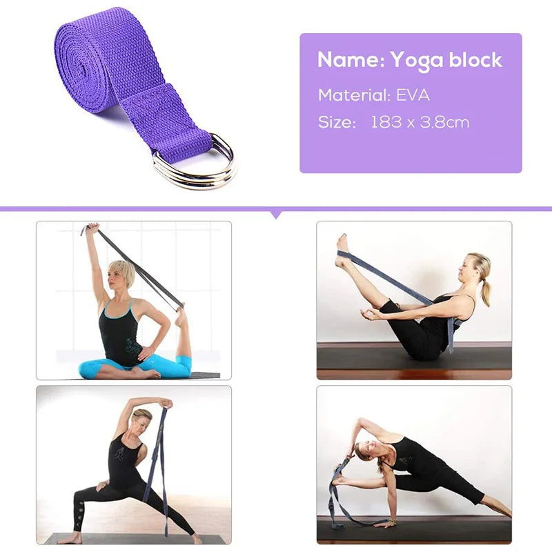 Yoga Equipment Set With Blocks Ball Stretching Strap