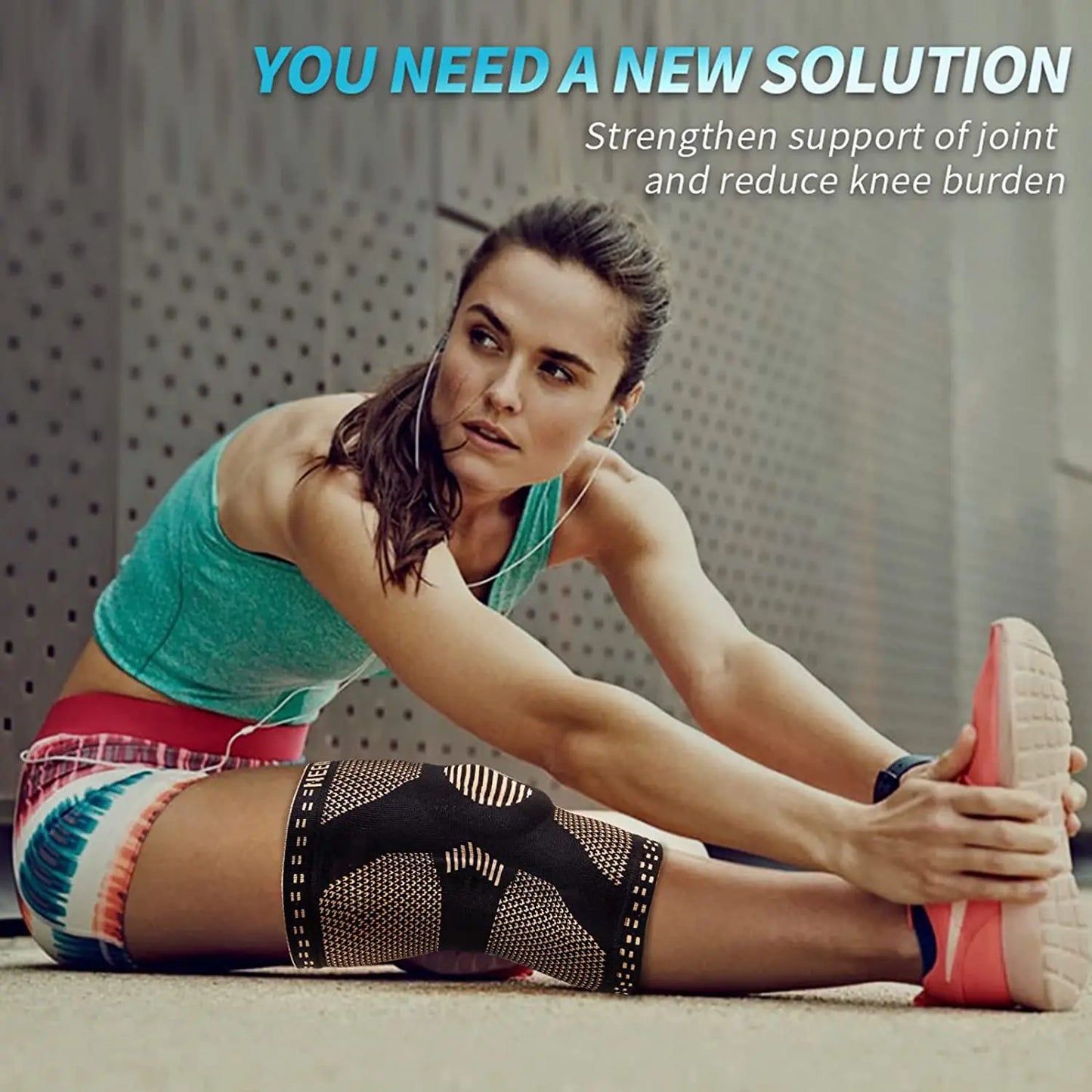 NEENCA Copper Knee Brace with Patella Gel Pad & Side Stabilizers