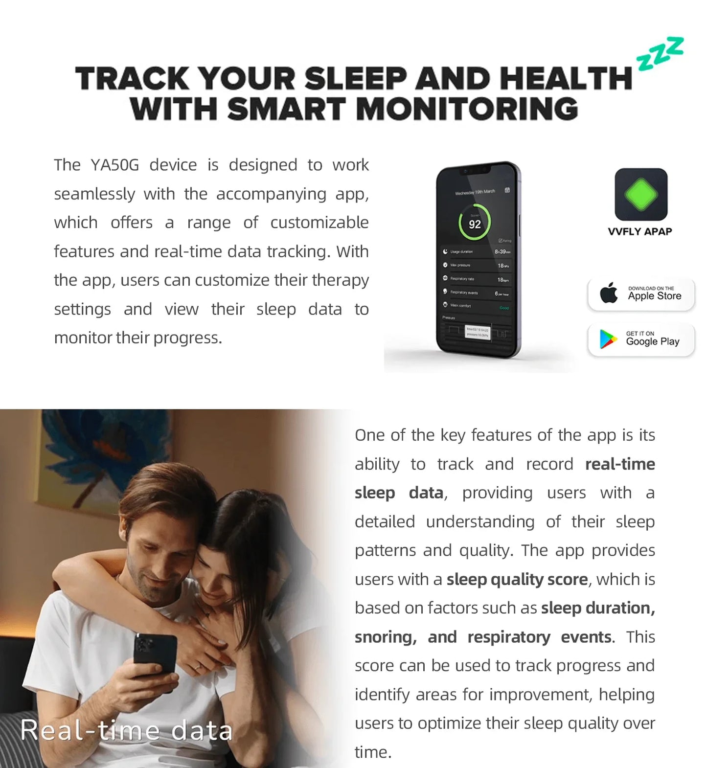 Mini Bluetooth CPAP anti-snoring device
