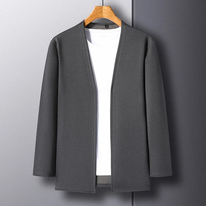 Men's Long Sleeved Cardigan Jacket